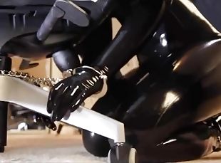 amateur, ejaculation-sur-le-corps, bdsm, fétiche, latex, caoutchouc