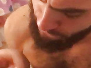 Hot Hairy Stud Takes a Cum Shower