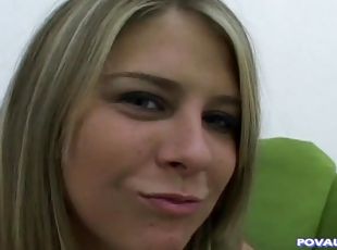 Seductive chick with pretty eyes is ready to give a nice blowjob