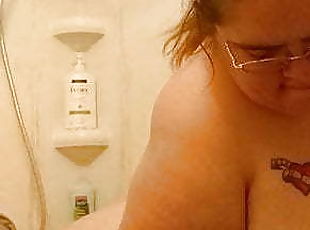 lunettes, pisser, amateur, milf, belle-femme-ronde, américaine