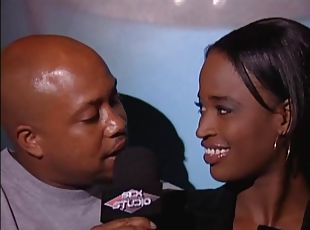 Ebony babes are interviewed in this hot reality footage