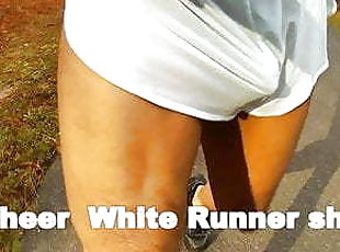 Sheer White Running Shorts PT 2