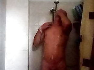 bañando, amateur, gay, ducha, húngaro