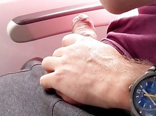 Risky Public Travel - Handjob and fingering at trainstation and air...