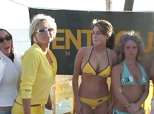 in-afara, petrecere, public, bikini, realitate, pozat-tatele