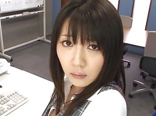 ázijské, kancelária, hardcore, japonské, bruneta
