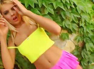 Delicious Jasmine Plays With Big Toys Outdoors In A Solo Model Video