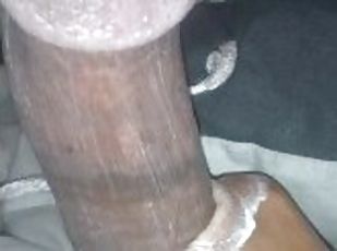 masturbation, amateur, ébène, énorme-bite, black, solo, bite