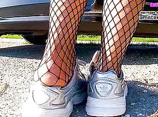 Kati’s sweaty feet, fishnet tights, shoeplay, dipping and dan...