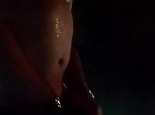 masturbation, en-plein-air, public, amateur, solo, jacuzzi