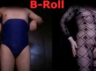 B-Roll: Adult Cinema swimsuit and catsuit tryon in Cabin. Exhibitio...