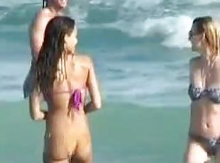 en-plein-air, amateur, babes, cam, plage, voyeur, attrapée, bikini, réalité