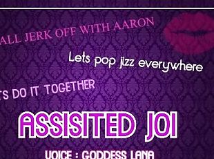 Assisted Masturbation Lets all jerk off with Aaron and pop jizz eve...