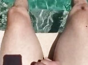 Nice little cum in the pool