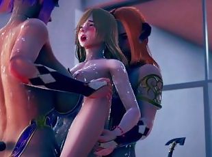 sexy succubus fuck to working woman - 3d hentai animation