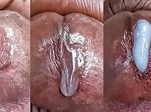 My Massive size Cock was so Wet and full of Cum- Close up Precum Pl...