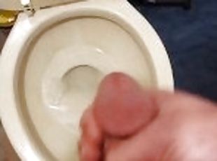masturbation, amatör, cumshot, toalett, ensam