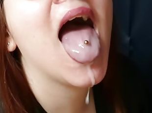 amateur, fellation, ejaculation-sur-le-corps, maison, petite-amie, ejaculation, par-voie-orale, incroyable, parfait, bite