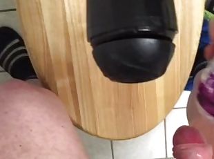 Toyfuck in the toilet..