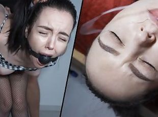 MAMACITA LOVES IT ROUGH - Spanish Babe Gagged, Bent Over And Shower...