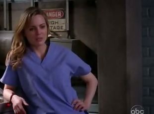 Hot Blonde Melissa George Takes Off Her Nurse Robe