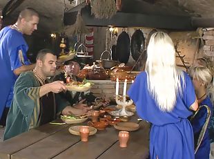 Medieval tavern filled with people ready to fuck hard