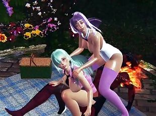 Nanatsu no Taizai Elizabeth Liones and Melascula having fun with th...