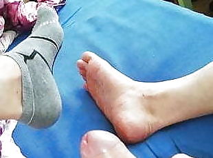 masturbation, amateur, gay, allemand, pieds