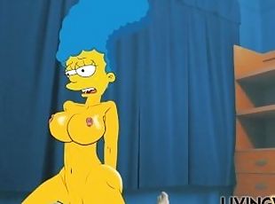 MARGE SIMPSON milf 2D Cartoon Real Waifu #5 riding Big ANIMATION As...