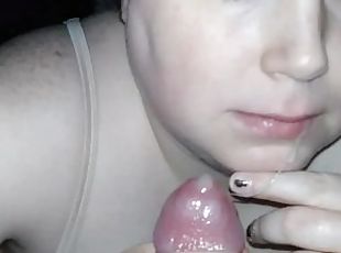 amatori, muie, jet-de-sperma, laba, slobozita, bbw, roscata, pov, sperma, oral