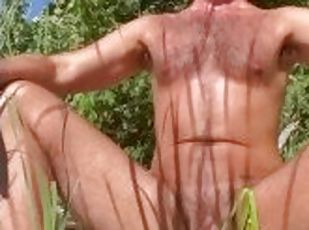 Hairy Stud Cums in Nature Outdoors Public Fully Nude ONLYFANSDOTCOM...