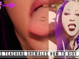 EPS1 Shemales Teaching Shemales how to give head Starring Shemale C...