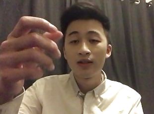 asiatisk, student, amatør, bøsse, spiller, bdsm, synsvinkel, webcam, fetish, solo