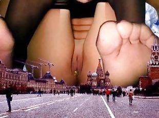 Giantess Samira observing the world of the tinys. While she enslave...