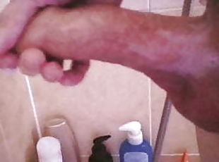 bañando, masturbación, delgada, amateur, polla-enorme, gay, paja, ducha, polla