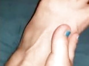 FOOT TEASE VIDEO FOR DADDY - HE SAID YOU MAY WATCH