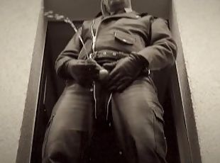 Leather Man (Free Teaser Fully Leathered Footage in Old German Style Kneading Leather Bulge Pissing)