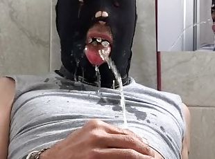 PitFanOne-Piss shower, Cum eat from cucumber dildo, after it's been...