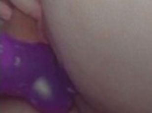 Fucking my tight pussy with a dildo