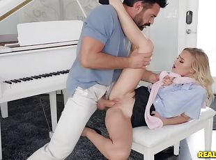Teen Blonde Behaves Slutty And Fucks With Piano Teacher - Charles D...