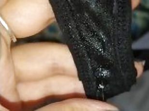 Wet panties after cumming