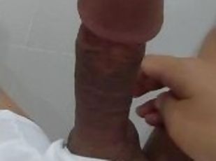 asiático, masturbação, amador, maduro, pénis-grande, punheta, sozinho, pénis