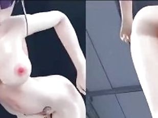 ?MMD R-18 SEX DANCE?HOT GIRL FUCKS SHOWING HER BIG TITS AND BIG ASS...
