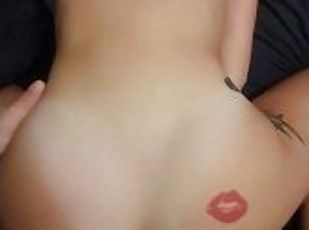 College girl with a bubble butt getting fucked from behind, close u...