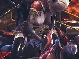 HONEY SELECT 2 - FEMALE DEMON fucked and lesbian games  with the AI...