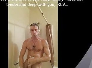 mandi, amatir, penis-besar, mandi-shower, seorang-diri, putih, penis