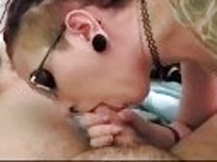 Watch this barely legal milk take it doggy style while she fucks he...