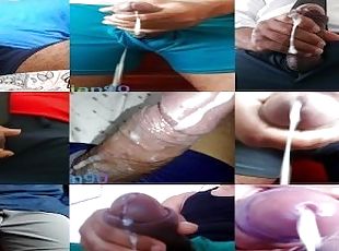 énorme, masturbation, orgasme, amateur, ejaculation-sur-le-corps, énorme-bite, branlette, compilation, secousses, sale