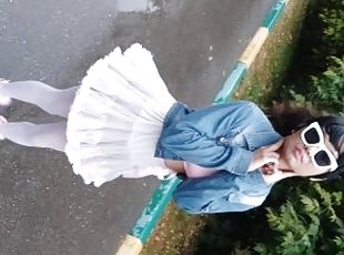 Sissy Ponyboy In Sexy Pink Dress Walking In Public And Training To ...