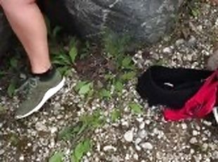 Outdoor Pussy Play Turned Us On So Much, We Had To Fuck, Cumshot Al...